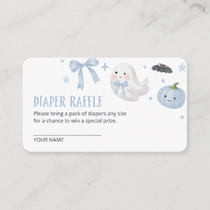Our Little Boo Girl Baby Shower Diaper Raffle Enclosure Card