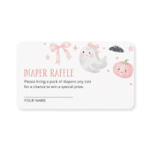 Our Little Boo Girl Baby Shower Diaper Raffle