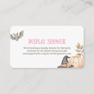 Our Little Boo Girl Baby Shower Display Shower Enclosure Card