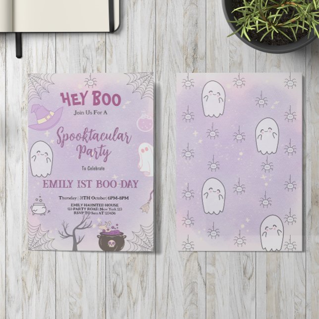  Our Little Boo Halloween 1st Birthday Invitation (Creator Uploaded)