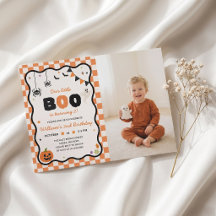 Our little Boo Halloween Birthday Invitation