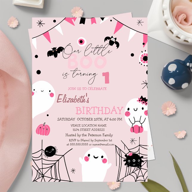 Our Little Boo Halloween Birthday  Invitation (Creator Uploaded)