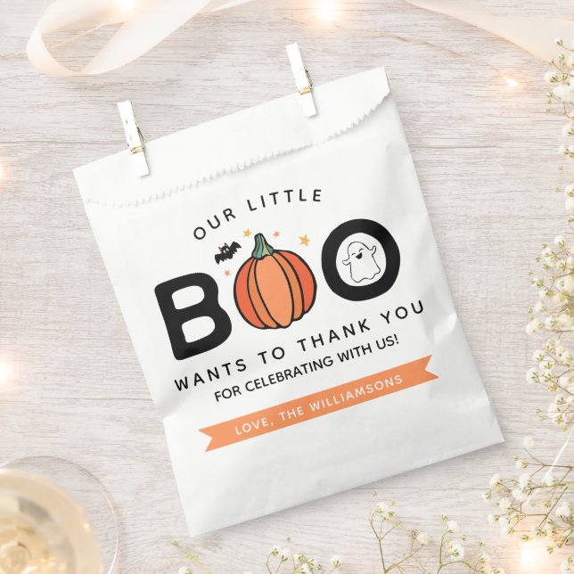 Our Little Boo Halloween Birthday Party Thank You Favour Bags (Clipped)