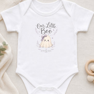Our Little Boo Halloween Pregnancy Announcement Baby Bodysuit