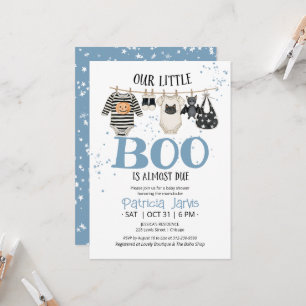 Our Little Boo Is Almost Due Baby Shower Invitation