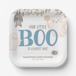 Our Little Boo Is Almost Due Baby Shower Paper Plate