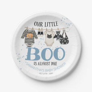 Our Little Boo Is Almost Due Baby Shower Paper Plate