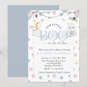 Our Little Boo is almost due Halloween Baby Invitation