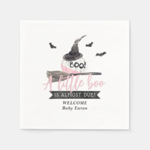 Our Little Boo is Almost Due Halloween Girl Shower Napkin