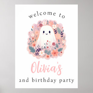 Our Little Boo Is Turning 2 Welcome Party Poster