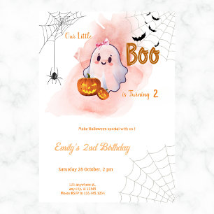 Our Little Boo is Turning Birthday Invitation