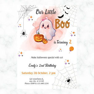 Our Little Boo is Turning Birthday Invitation