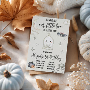 Our Little BOO is turning ONE! Halloween Birthday Invitation