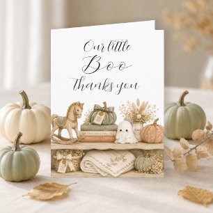 Our Little Boo Thanks You Cute Ghost Thank You Card