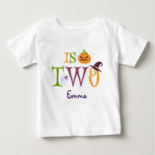 Our Little Boo Turning Two, Halloween 2nd Birthday Baby T-Shirt