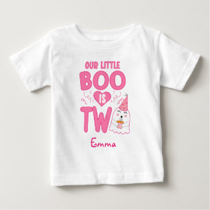 Our Little Boo Turning Two Halloween 2nd Birthday Baby T-Shirt