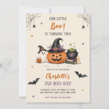 Our Little Boo Turning Two Halloween 2nd Birthday