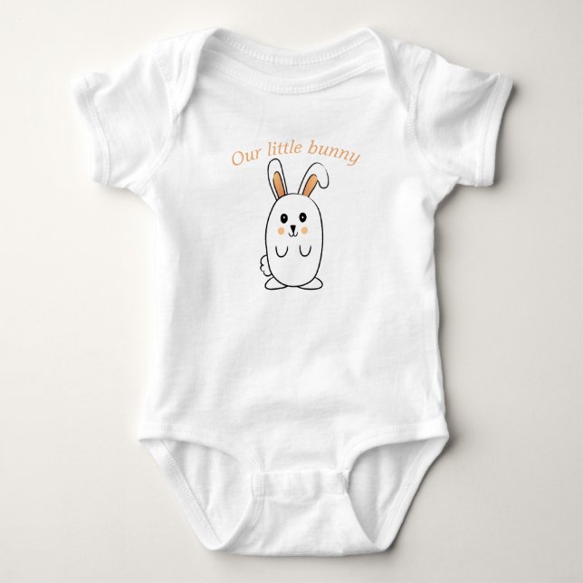 Our little bunny  baby bodysuit (Front)