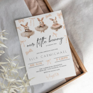 Our Little Bunny Birthday Invitation