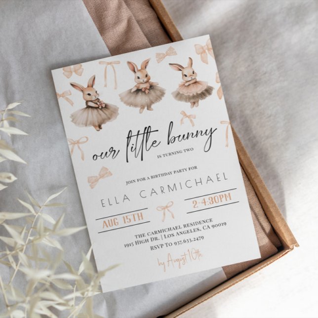 Our Little Bunny Birthday Invitation (Creator Uploaded)