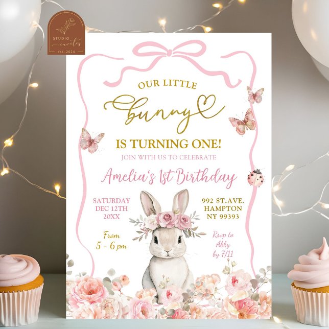 Our Little Bunny is Turning One Invitation (Creator Uploaded)