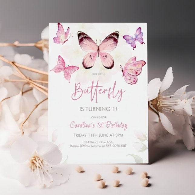 Our Little Butterfly Birthday Invitation (Creator Uploaded)
