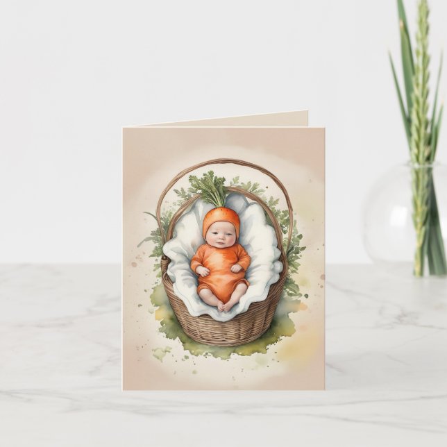 Our Little Carrot: Birth Announcement (Front)