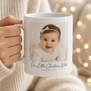 Our Little Christmas Wish Baby Photo Coffee Mug
