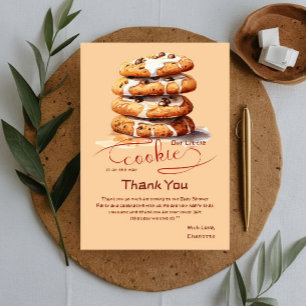 Our Little Cookie Is On The Way Baby Shower Thank You Card