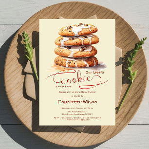Our Little Cookie Is On The Way Cute Baby Shower Invitation