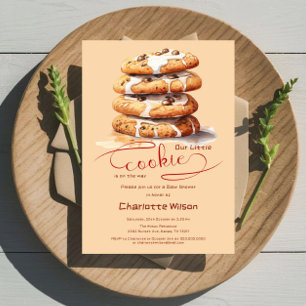 Our Little Cookie Is On The Way Cute Baby Shower Invitation