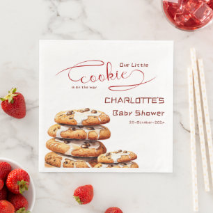 Our Little Cookie Is On The Way Cute Baby Shower Napkin