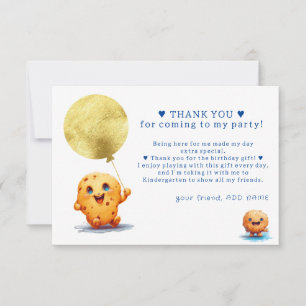 Our Little Cookie Turning ONE Photo 1st Birthday Thank You Card