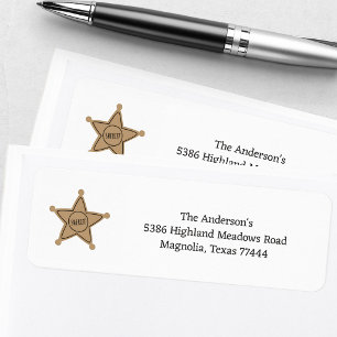 Our Little Cowboy Baby Shower Return Address