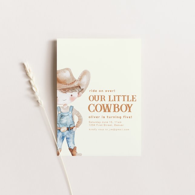 Our Little Cowboy Birthday Party Invite (Creator Uploaded)