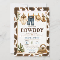 Our Little Cowboy Clothesline Western Baby Shower