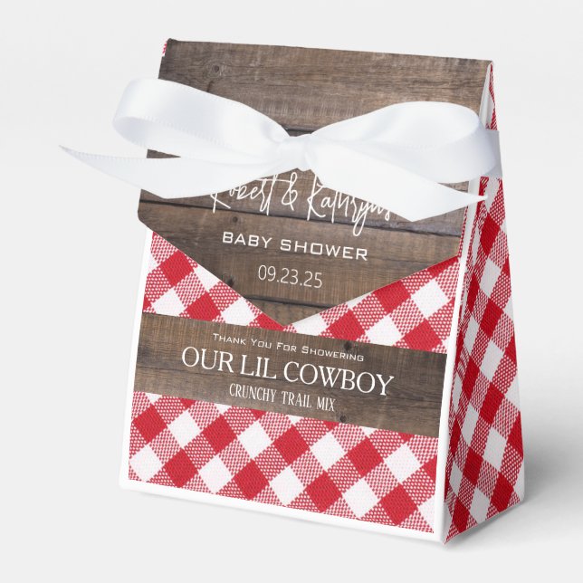 "Our Little Cowboy/Girl" Baby Shower  Favour Box (Front Side)