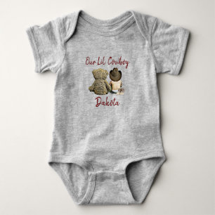 Our Little Cowboy Personalised Baby Boy Bodysuit