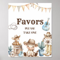 Our Little Cowboy Wild West Baby Shower Favours