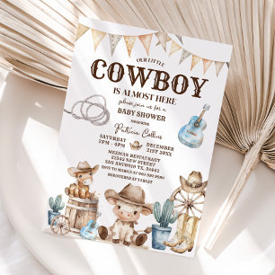 Our Little Cowboy Wild West Baby Shower Invitation