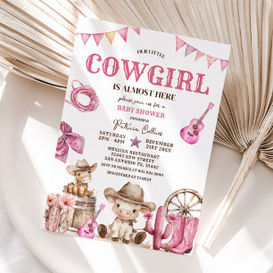 Our Little Cowgirl Wild West Baby Shower Invitation