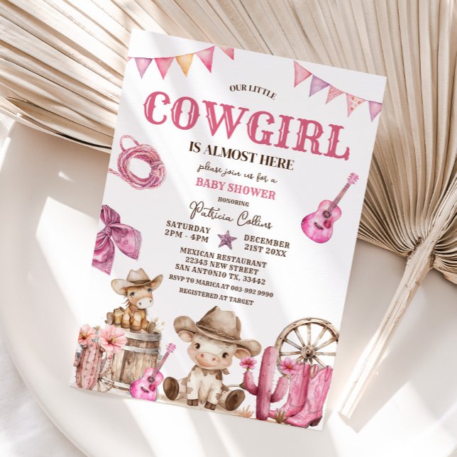 Our Little Cowgirl Wild West Baby Shower Invitation (Creator Uploaded)