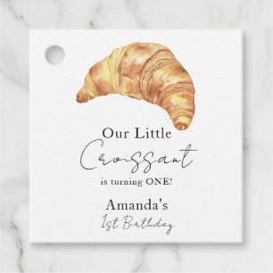 Our Little Croissant 1st Birthday Party Favour Tags