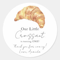 Our Little Croissant 1st Birthday Thank you