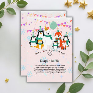 Our Little Cub Arctic Animals Baby Shower Enclosure Card