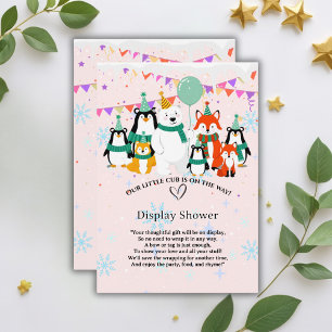 Our Little Cub   Arctic Animals Baby Shower Enclosure Card