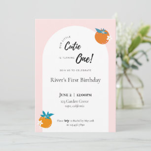 Our Little Cutie First Birthday Invitation