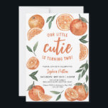 Our Little Cutie Kids Birthday Party Invitation<br><div class="desc">This birthday party invitation features oranges to invite your friends and family to celebrate your "little cutie".</div>