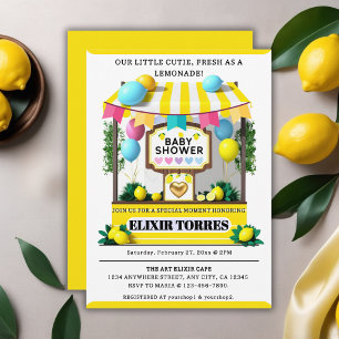 Our Little Cutie Lemonade Stand Baby Shower  Invitation