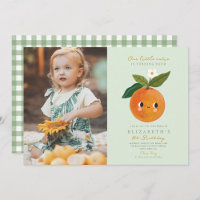 Our Little Cutie Orange First Birthday Photo